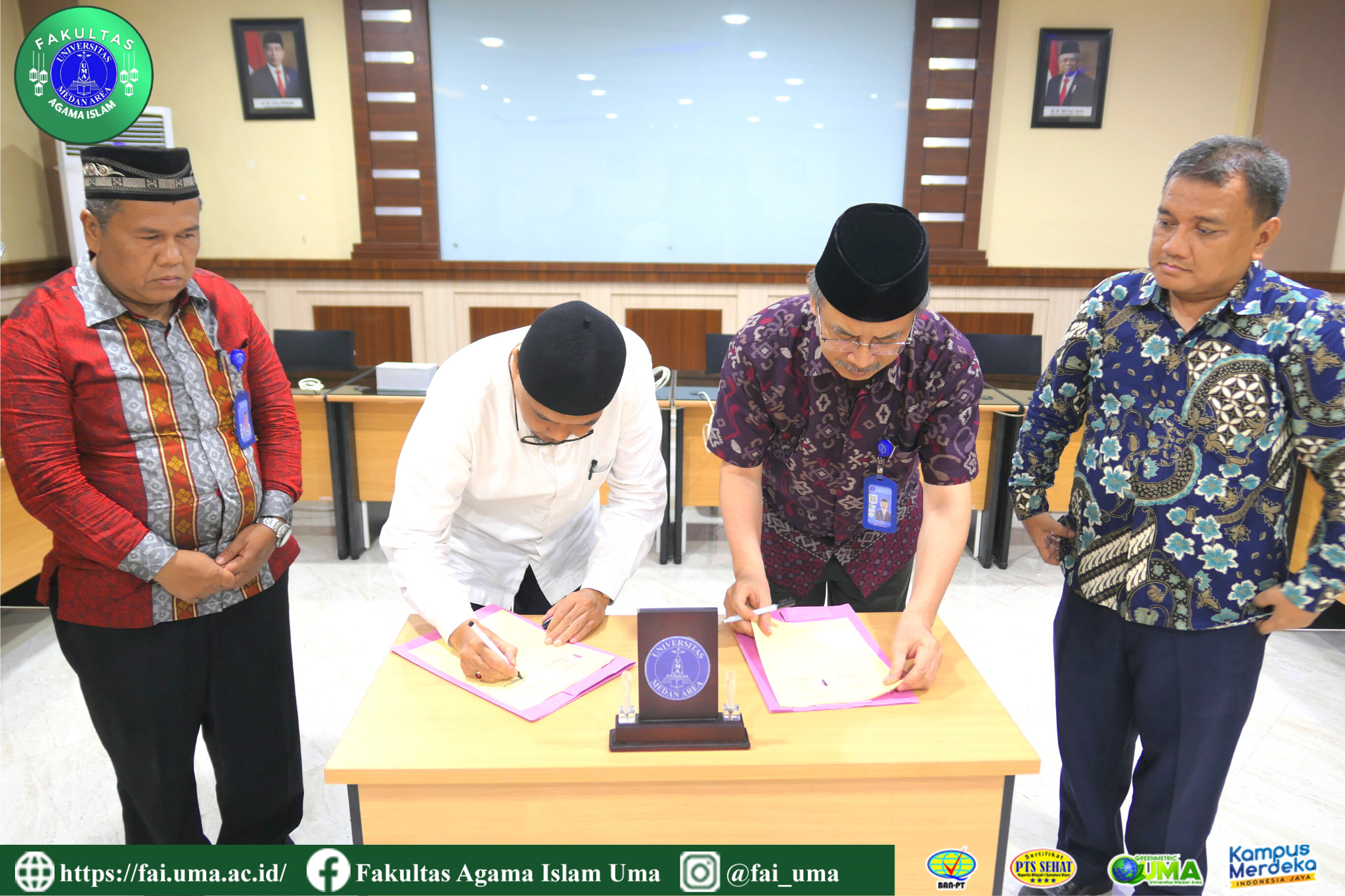 Pendatangan Kerjasama Universitas Medan Area Dengan Mahad Abu Ubaidah Bin Al Jarrahh Medan