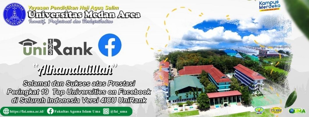 Slider Universitas Medan Area Menduduki Peringkat 19 Universitas Terbaik UniRank 4ICU Versi Facebook Di Seluruh Indonesia
