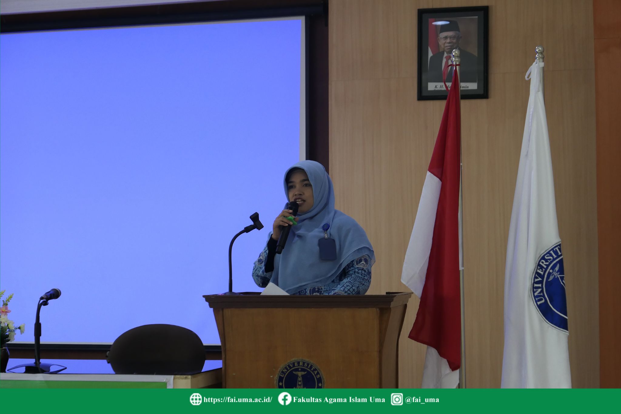 Kata sambutan Ibu Kaprodi FAI UMA workshop penyusunan kurikulum perguruan tinggi PAI UMA WEB