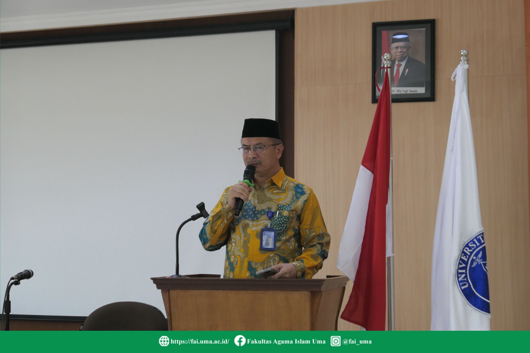 Kata sambutan Pak Rektor UMA workshop penyusunan kurikulum perguruan tinggi PAI UMA WEB