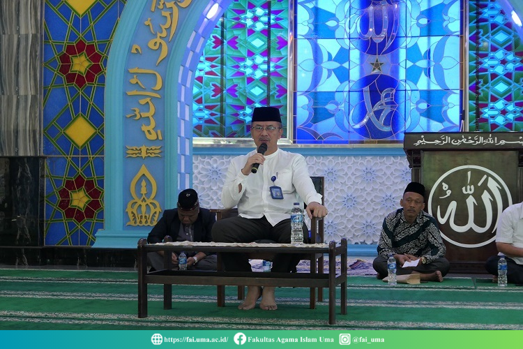 sambutan-rektor-uma-pada-pengajian-bulanan-tentang-akhlak-dan-tanggung-jawab-profesi