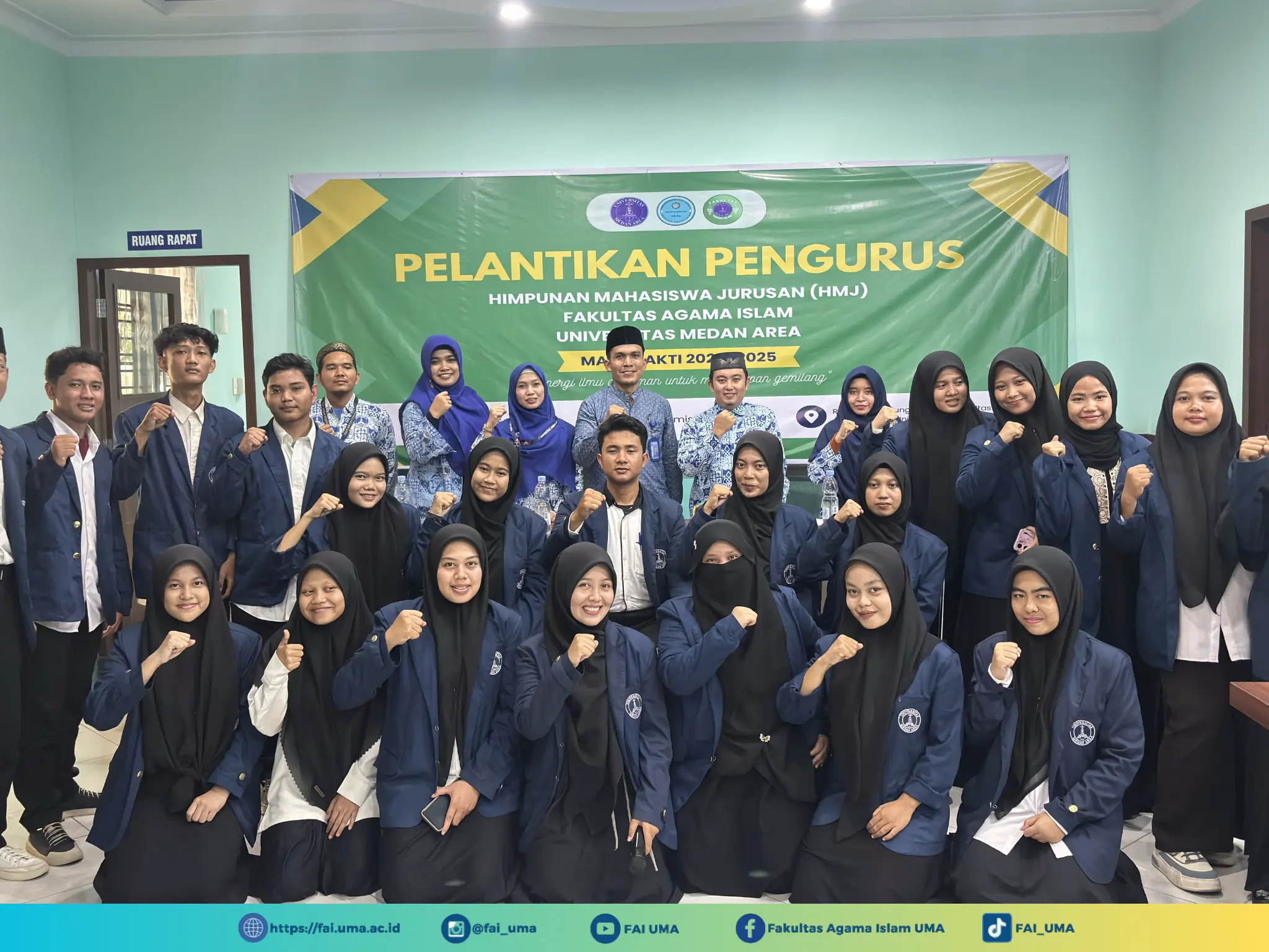 Foto Bersama Kegiatan Pelantikan HMJ Periode 2024-2025 Prodi Pendidikan Agama Islam UMA