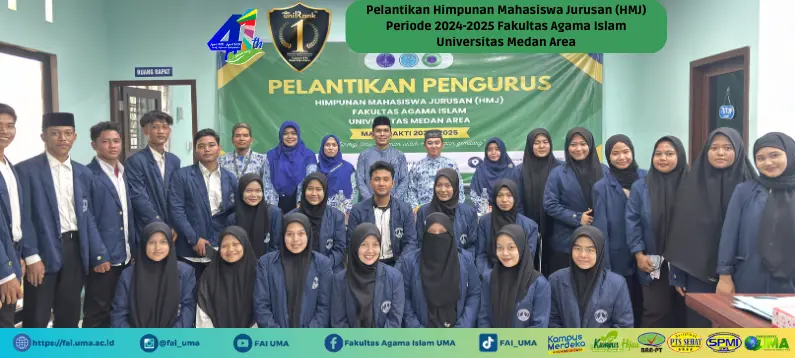 Pelantikan Himpunan Mahasiswa Jurusan (HMJ) Periode 2024-2025 Fakultas Agama Islam Universitas Medan Area