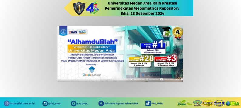 Berita Universitas Medan Area Raih Prestasi Pemeringkatan Webometrics Repository Edisi 18 Desember 2024