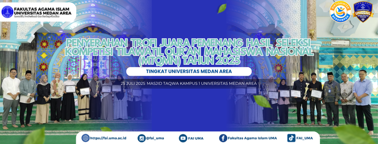 Slider Berita Penyerahan Trofi Juara Pemenang Hasil Seleksi Kompetisi Tilawatil Qur’an Mahasiswa Nasional (MTQMN)